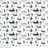 Riley Blake Coming Home C14420   Armed Forces Main White
