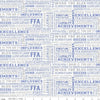 FFA® Forever Blue® Text White By Riley Blake