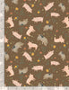 Timeless Treasures Tossed Pink and Black Pigs RACHEL-CD1554  BROWN