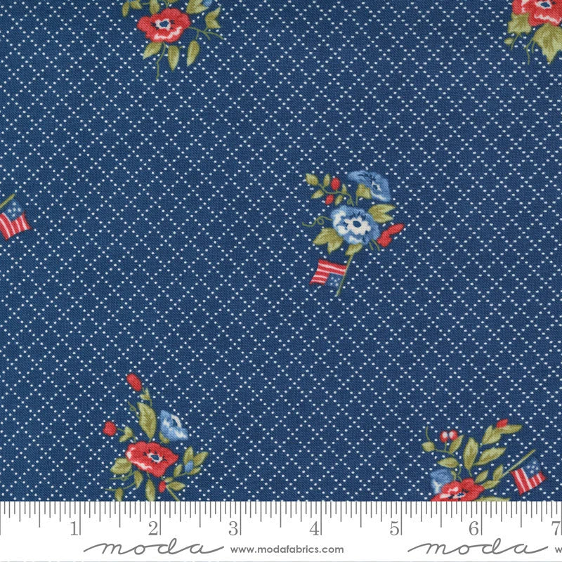 Moda Belle Isle Navy Flowers 14921 15