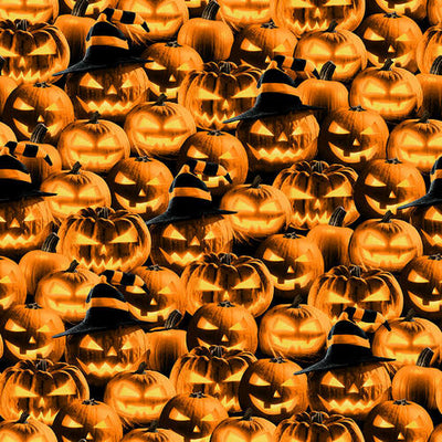 Blank Quilting Corp Halloween Countdown- All Over Pumpkins