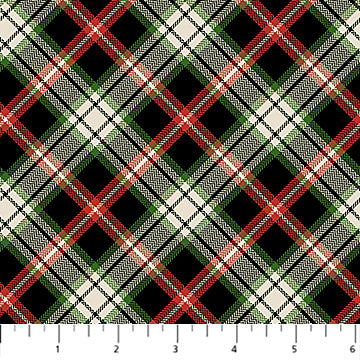 Northcott Fabric Highland Heart Plaid 28049-99