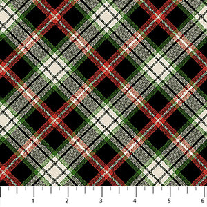 Northcott Fabric Highland Heart Plaid 28049-99