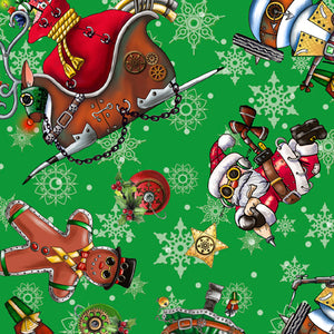 QT Fabrics-28902-G Steampunk Christmas Toss