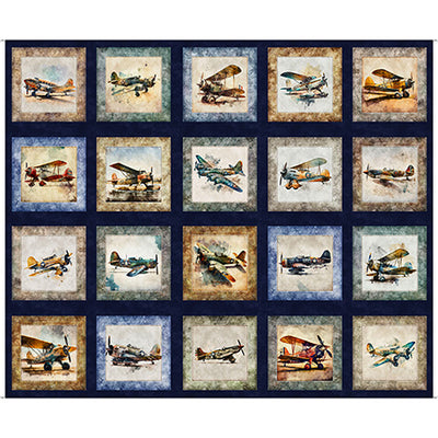 QT Fabrics Flying High Airplane Picture Patches 30048N (199)