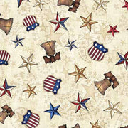 QT American Spirit 1899-30130-E 108" Wide Bells and Stars