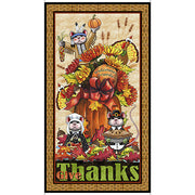 QT Fabrics A Pilgrim's Autumn Give Thanks Panel 30321E