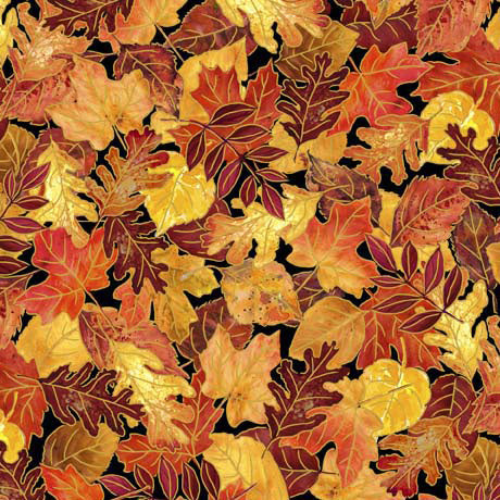 QT Fabrics Autumn Forest 30362 J Leaves