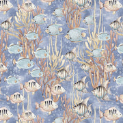Blank Ocean Oasis Med Blue Seaweed and Fish 3037-75