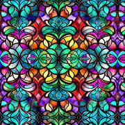 QT Radiant reflections 108 inches 30398 Q Stain Glass Window
