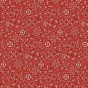 Blank Fabric Dressed Up On The Farm Bandana Red 3095-88