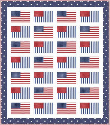Moda Fabric American Made Star Spangled Quilt Kit