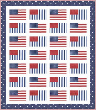 Moda Fabric American Made Star Spangled Quilt Kit