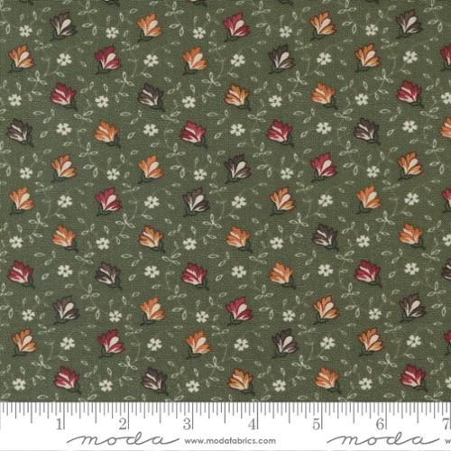 Moda Fabrics Fluttering Leaves Evergreen 9732 15