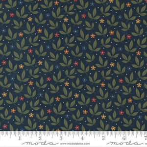 Moda Fabrics Fluttering Leaves Blue Spruce 9734 14