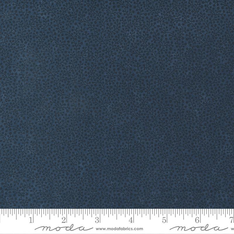 Moda Fabrics Fluttering Leaves Blue Spruce 9737 14