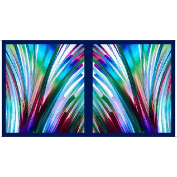 QT Fabric Artwork Panel Blue 28656 B