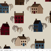 Riley Blake C14350 Huckleberry Saltbox Main Oatmeal