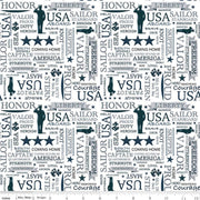 Riley Blake Coming Home C14433 Navy Text White