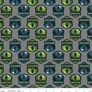 Riley Blake Legends of The  National Park Big Foot Shields Gray
