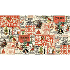 Riley Blake Classic Christmas Collage Parchment