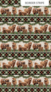 Northcott Fabric Highland Heart Stripe 28046-99