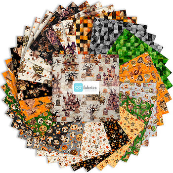 QT Fabric A Haunting We Will Go Ten Inch Squares