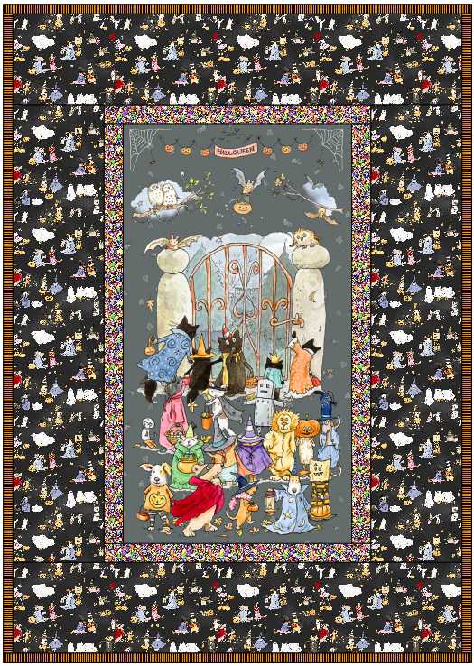 Clothworks Halloween Parade Quilt Kit