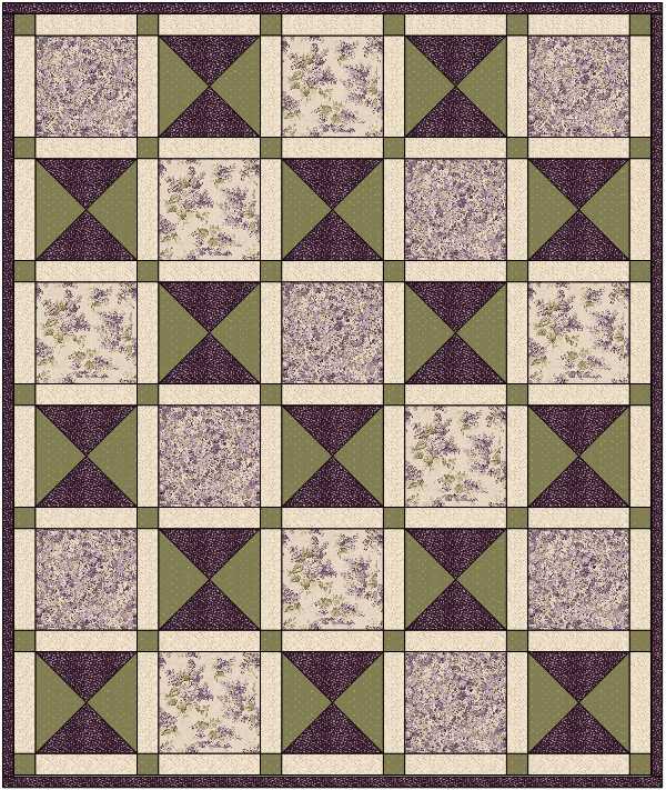Marcus Fabrics Lavender and Lace Quilt Kit