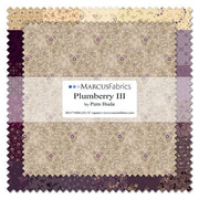 Marcus Fabrics ss117 Plumberry by Pam Buda Ten inch Squares