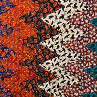 Halloween Chevron Quilt with Minky Backing- 56" x 64"
