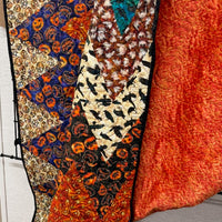 Halloween Chevron Quilt with Minky Backing- 56" x 64"