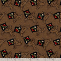 Marcus Fabrics R1708550113 Wispy Flowers -Brown by Pam Buda