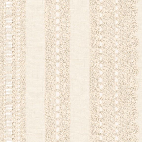 Marcus Fabrics Cottage Lace Crochet Stripe