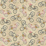 Timeless Treasures French Floral Bike CD2567