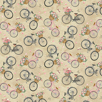 Timeless Treasures French Floral Bike CD2567