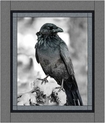 Hoffman Fabric Call of the Wild- Raven Quilt Kit