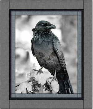 Hoffman Fabric Call of the Wild- Raven Quilt Kit
