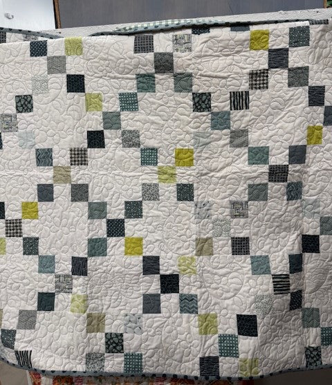 Greenstone Scrappy Quilt by Jen Kingwell – Handmade Modern Throw | 51" x 58"