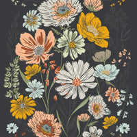 Moda Fabrics 45588 19 Panel Woodland Wildflowers Charcoal