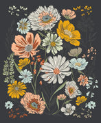 Moda Fabrics 45588 19 Panel Woodland Wildflowers Charcoal