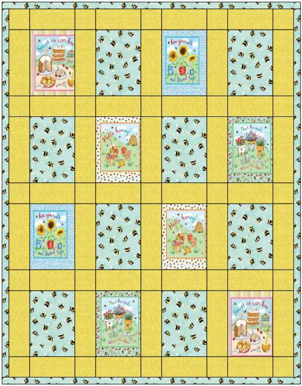 Michael Miller Fabrics Meant To Bee Quilt Kit