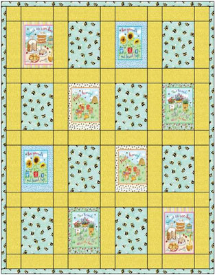 Michael Miller Fabrics Meant To Bee Quilt Kit