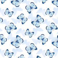 Wilmington Blooming Blue butterfly Toss 27691 144