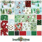 Clothworks Snowman Christmas ten inch squares