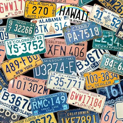 Michael Miller Fabrics 12087 License Plates