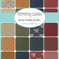Moda Fabrics Fluttering Leaves Blue Spruce 9730 14