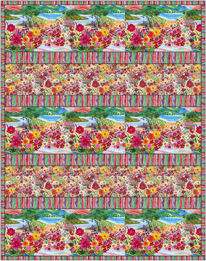 Hoffman Fabric Fiore Quilt Kit