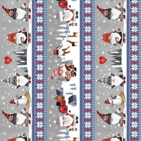 Timeless Treasures- CD2886 Winter Nordic Gnomes 11" Stripe