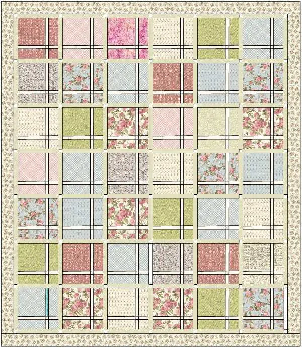 Marcus Fabrics Just Rosy Layer Cake Fun Quilt Kit